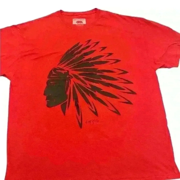 Ring of Fire Other - Ring Of Fire Indian Full Head Dress Red T-Shirt 2XL